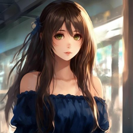 Очень красивая аниме девушка