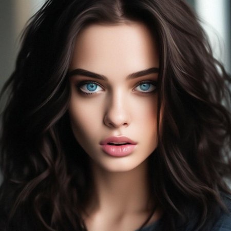 Актриса с голубыми глазами и темными волосами