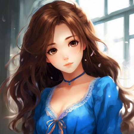 Красивая девушка аниме