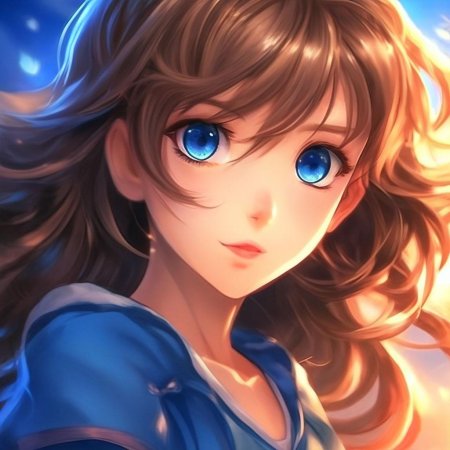 Голубые глаза аниме