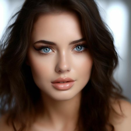 Актриса брюнетка с голубыми глазами