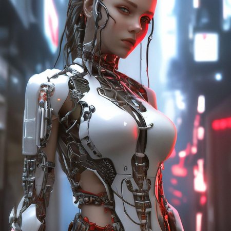 Девушка киборг арт