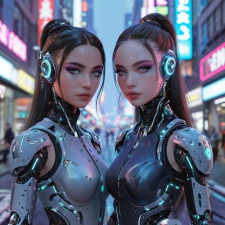 Девушка киберпанк арт