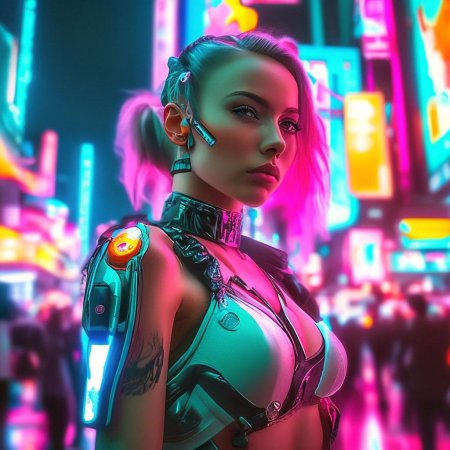 Фотосессия в стиле киберпанк