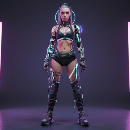 Девушки киберпанк танцуют