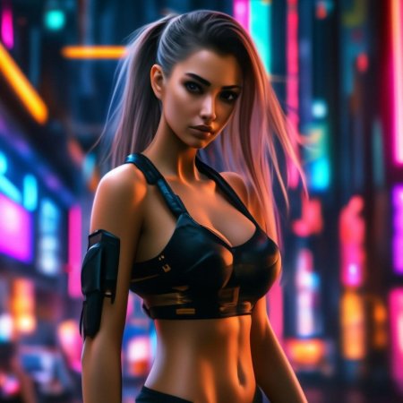 Девушка киберпанк