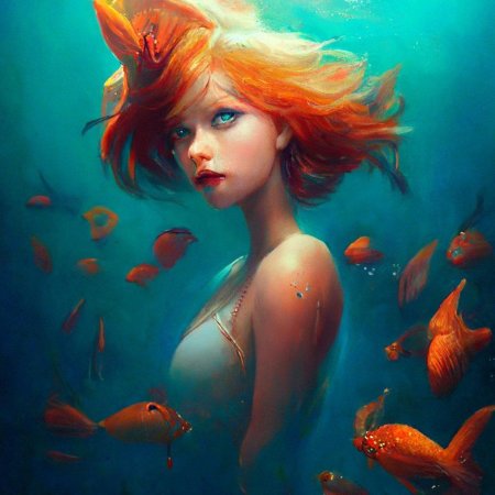 Девочка с рыбками
