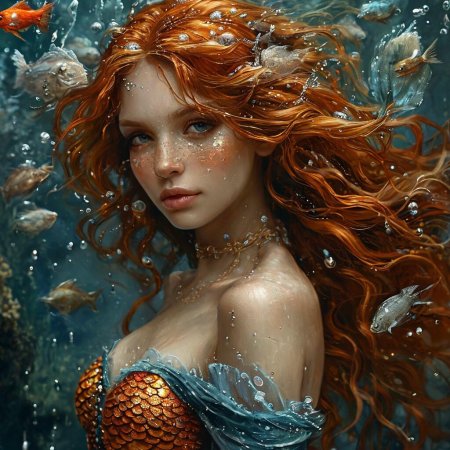 Русалка красивая