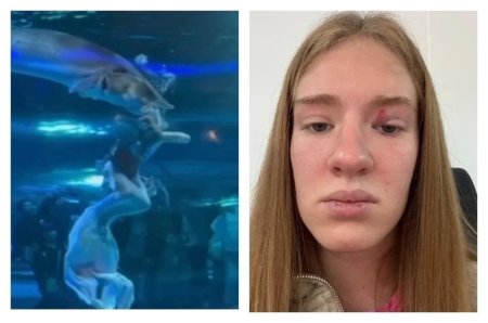 Русалка в океанариуме