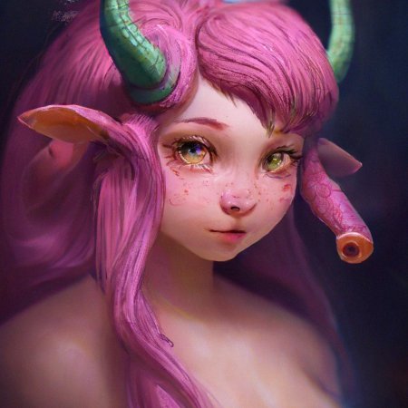 Демон с рогами