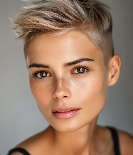 Очень короткая женская стрижка