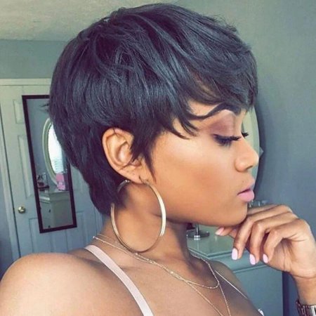 Стрижка Пикси Боб на черные волосы