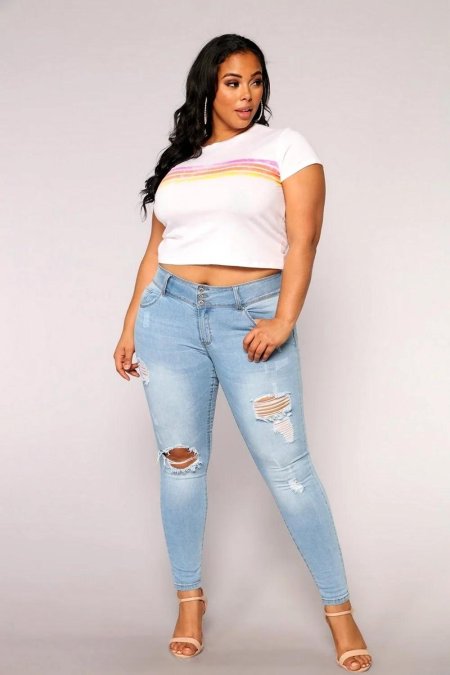 Джинсы для полных