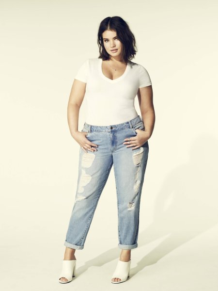 Джинсы бананы плюс сайз