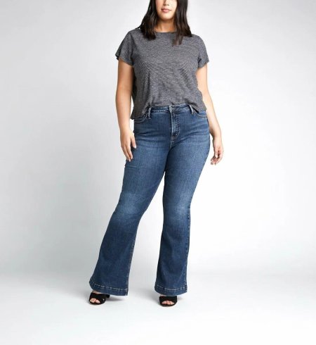 Джинсы клеш плюс сайз