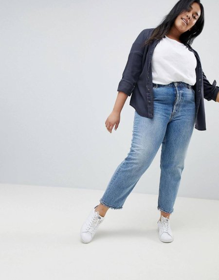 Джинсы мом плюс сайз