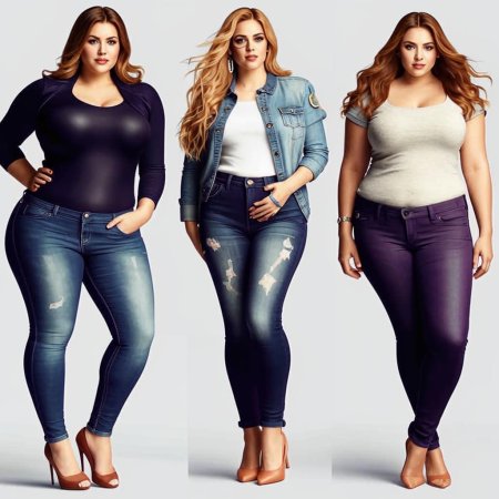 Джинсы на полных