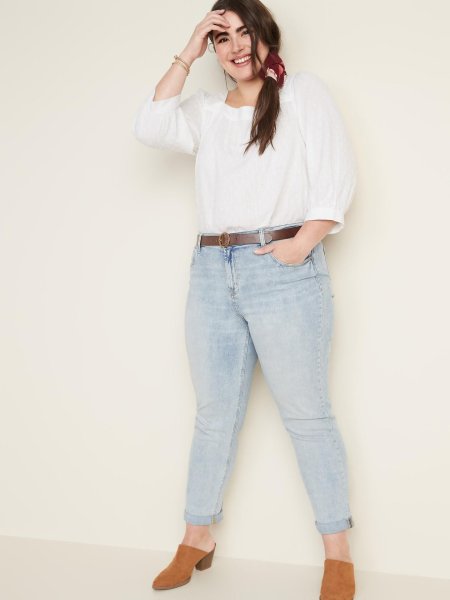 Джинсы мом Plus Size