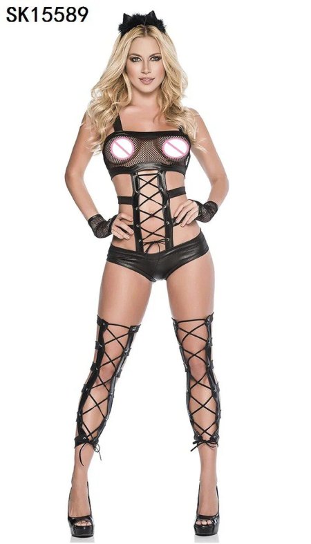 Эротический костюм женщины кошки