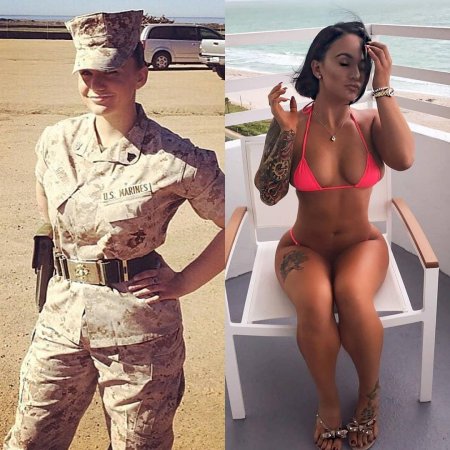 Красивые девушки в униформе и без