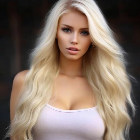 Блондинка с большими