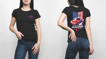 Черная футболка женская