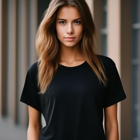 Девушка в черной футболке