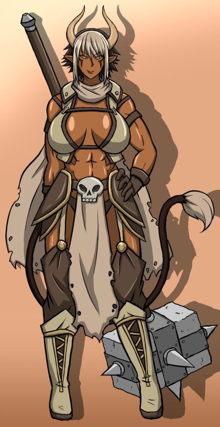 Аниме Monster Musume Минотавр