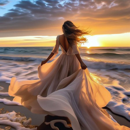 Море девушка