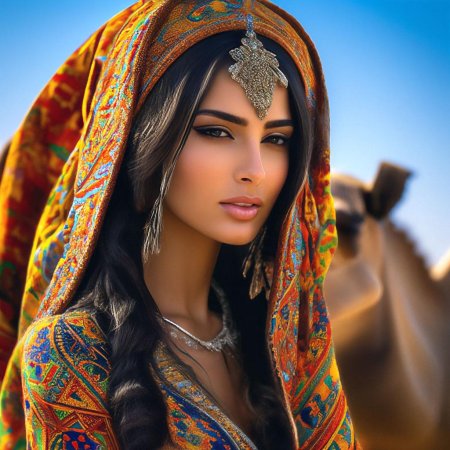 Арабская внешность девушки