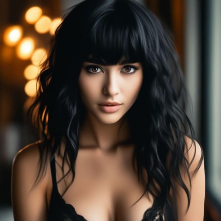 Девушка с черными волосами