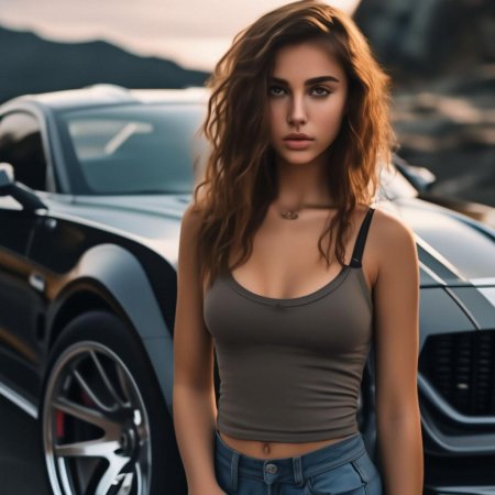 Девушка с машиной