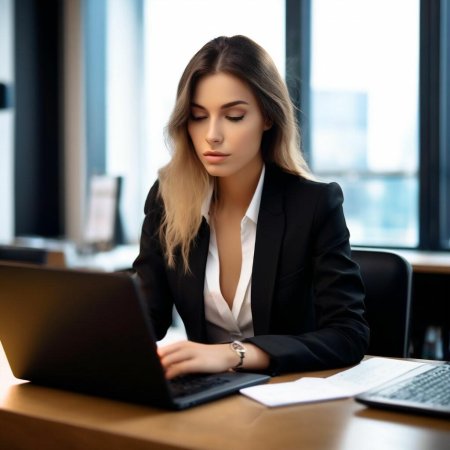 Девушка в деловом костюме