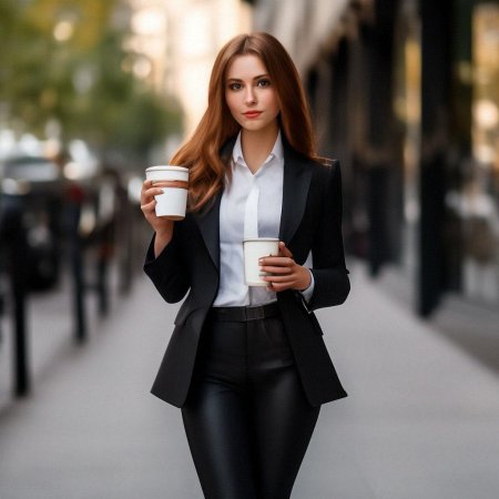 Девушка в деловом костюме