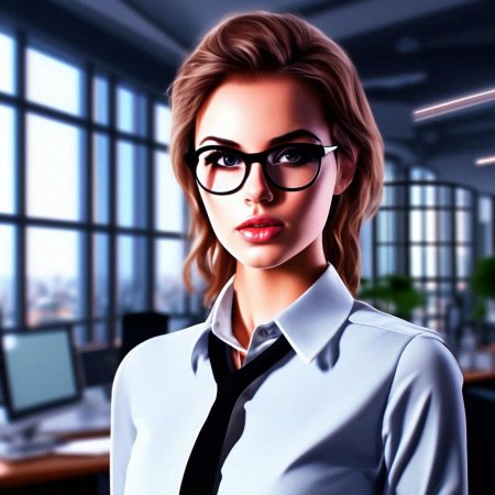 Мультяшная бизнес девушка
