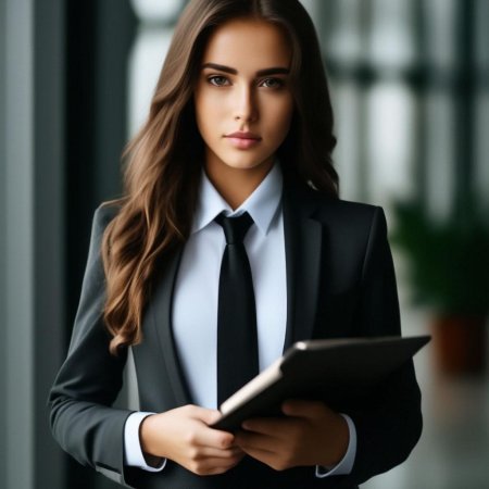 Девушка в деловом костюме