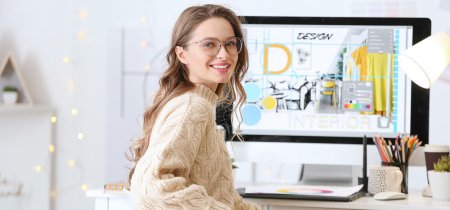 Девушка дизайнер интерьера