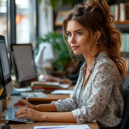 Девушка в офисе