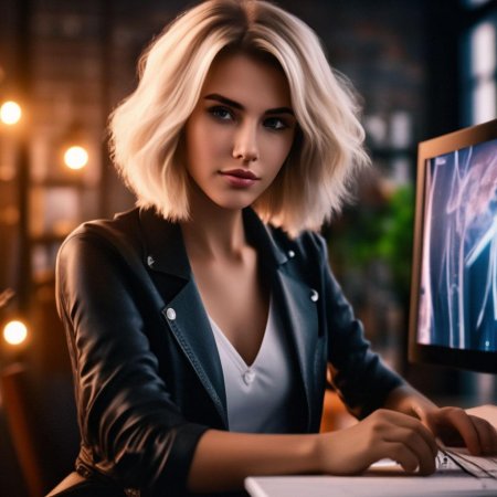 Красивая блондинка