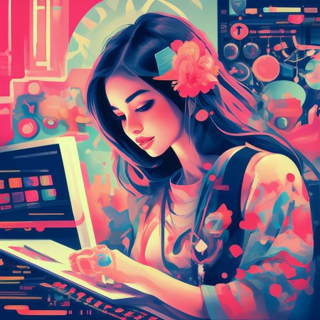 Девушка в наушниках