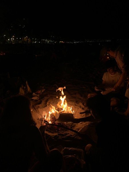 Campfire at night