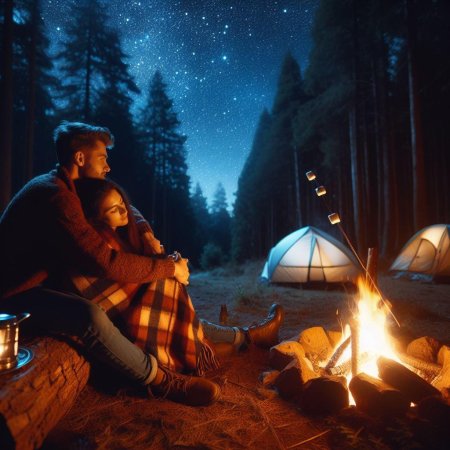 Campfire romance