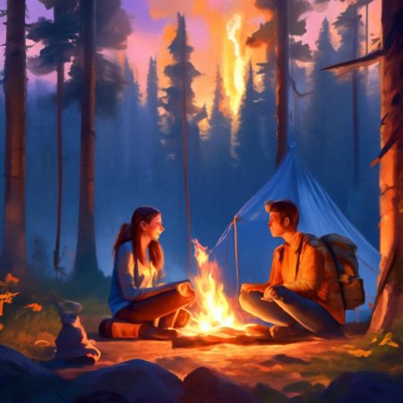 Вечером у костра