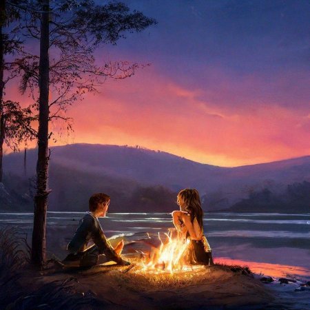 Пара у костра
