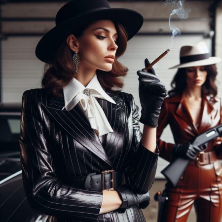 Девушки в стиле мафия