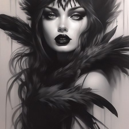 Девушка ворон