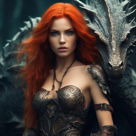 Девушка с драконом