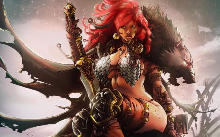 Рыжая Соня Red Sonja арт