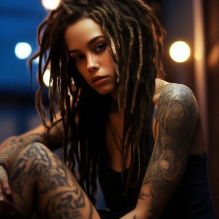 Девушка с татуировками