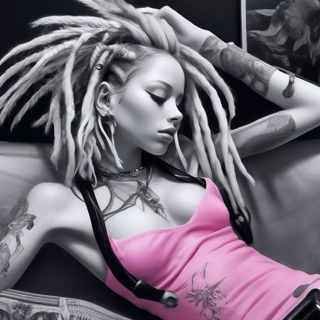 Девушка панк арт